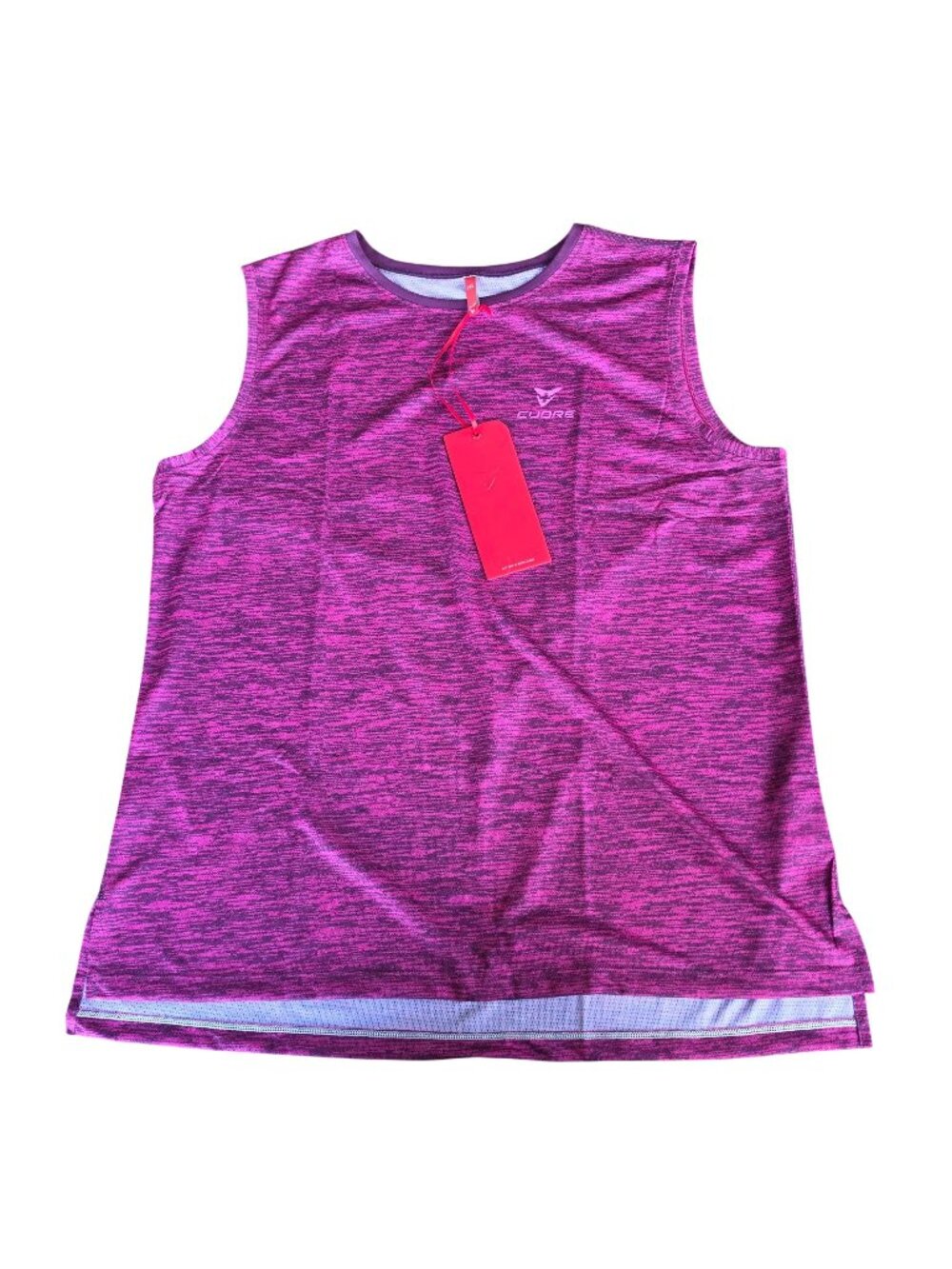 Cuore Women's Tech Sleeveless Tank Shirt NWT Purple 2XL Cycling Running Sports